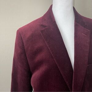 Men’s Maroon velvet suit jacket 42S